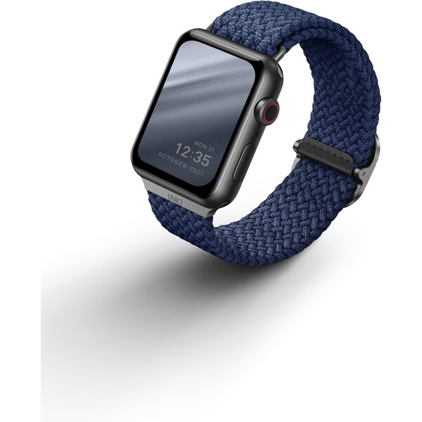 UNIQ Aspen Braided řemínek Apple Watch 46/45/44/42mm modrý