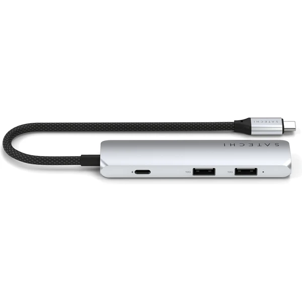 Satechi 4v1 USB-C Slim víceportový adaptér 4K stříbrný - USB huby - Obrázek L3UB000P01