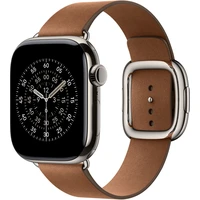 Apple Watch 42/41/40/38mm karamelový řemínek s moderní přezkou malý - Řemínky
