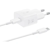 Samsung USB-C 25W GaN nabíječka s USB-C kabelem bílá (Bulk) - Nabíječky