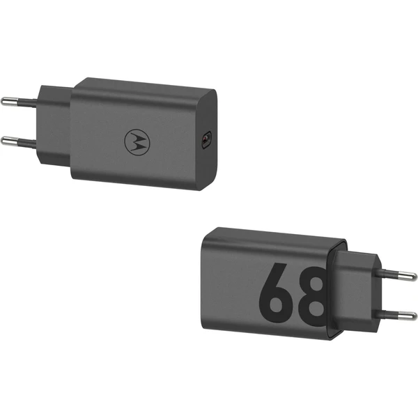 Motorola TurboPower nabíječka 68W USB-C s USB-C/USB-C kabelem černá - Nabíječky - Obrázek L4XC000N01