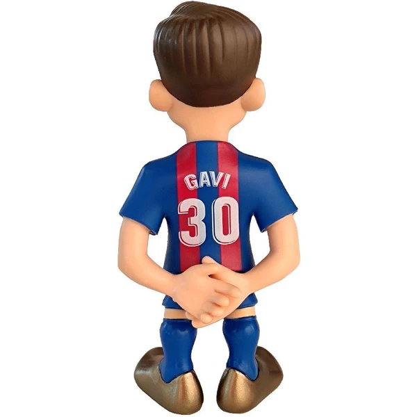 Figurine Minix Gavi FC Barcelone – 7 Cm Sous Licence Officielle – PVC Haute Qualité – À Collectionner, Boîte Présentoire