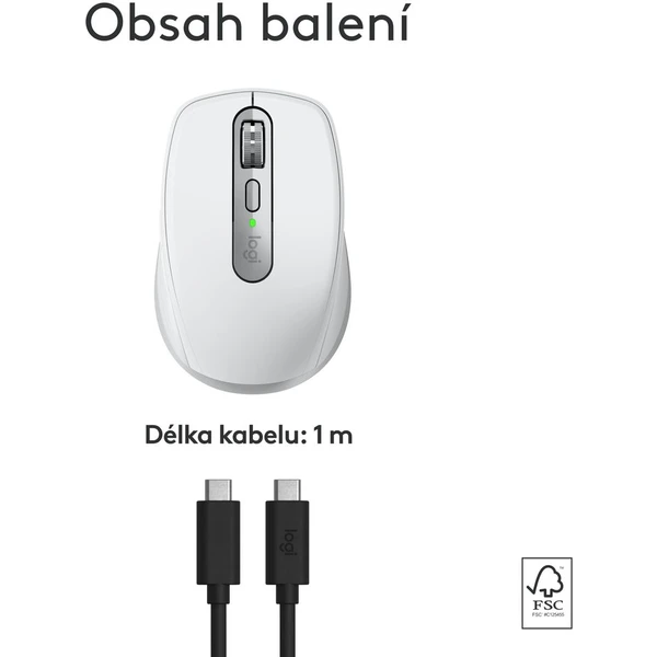 Logitech MX Anywhere 3S for Mac myš světle šedá - Myši - Obrázek L545000J01