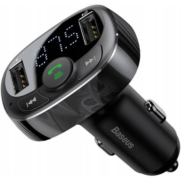 Baseus Bluetooth MP3 FM Transmiter s nabíjením 2xUSB 3.4A černý - Nabíječky - Obrázek L5R4000J01
