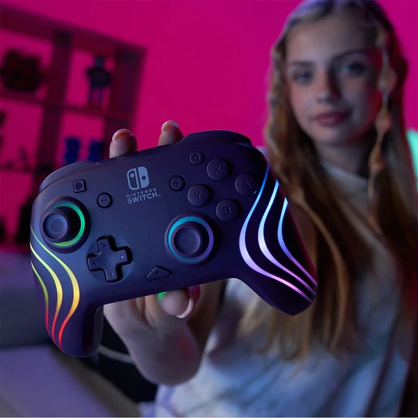 PDP bezdrátový ovladač Afterglow Wave fialový (Switch) - Herní ovladače - Obrázek L6B6000O01