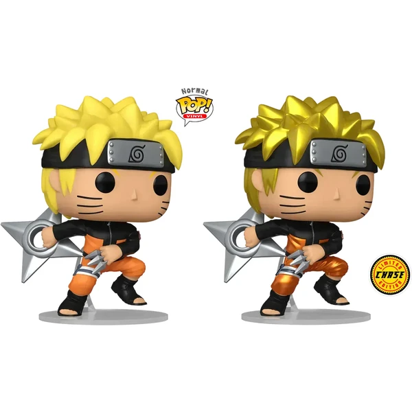 Funko POP! #1843 Animation: Naruto Shippuden - Naruto w/ Shuriken (Šance na chase) (Metallic) - Funko POP! - Obrázek L6DE000L01