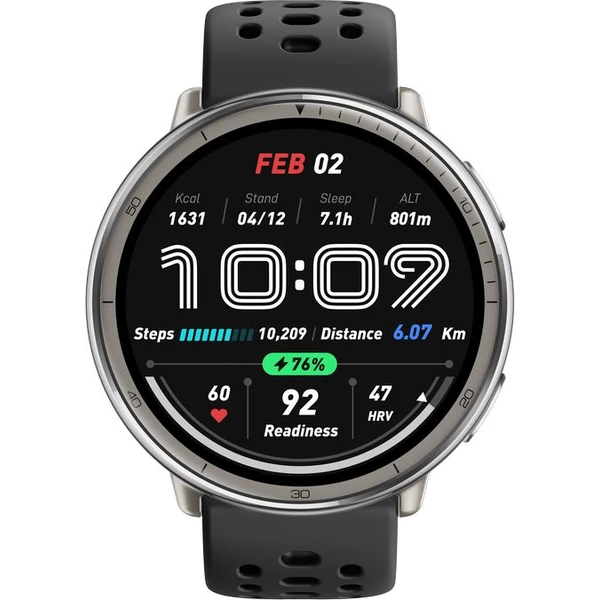 Amazfit Active 2 sportovní silikonové chytré hodinky černé - Chytré hodinky - Obrázek L6IC000O01