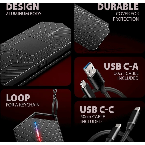 AXAGON EEM2-GAM externí SSD disk černý - Externí boxy - Obrázek L74D000L01