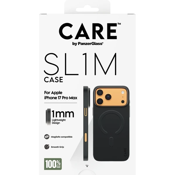 PanzerGlass® CARE SL1M (1mm) MagSafe kryt Apple iPhone 17 Pro Max černý - Pouzdra - Obrázek L7XL000K01