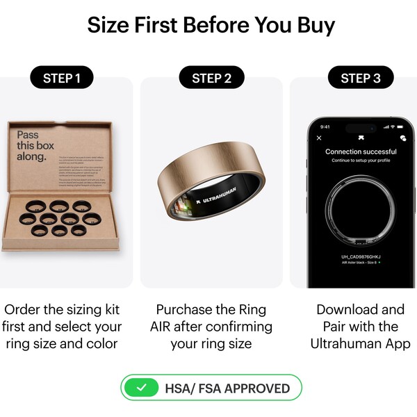 Ultrahuman Ring AIR chytrý prsten vel. 13 Rose Gold - Chytré prsteny - Obrázek L7XM000K01