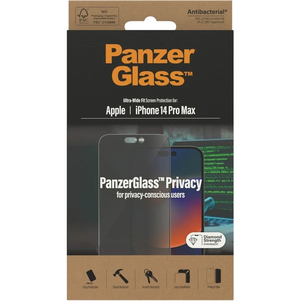 PanzerGlass™ Ultra-Wide Fit Privacy Apple iPhone 14 Pro Max - Ochranné folie a skla - Obrázek L8S1G00101