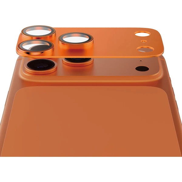 PanzerGlass® FENDER hliníková ochrana fotoaparátu Apple iPhone 17 Pro oranžová - Ochranné folie a skla - Obrázek L8XL000K01