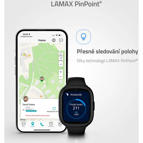 LAMAX WatchY4 Plus dětské hodinky černé - Chytré hodinky - Obrázek L929000P01