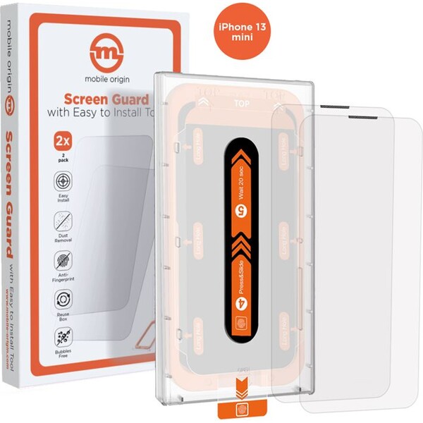 2 kusy ochranného skla pro iPhone 13 mini Mobile Origin Screen Guard