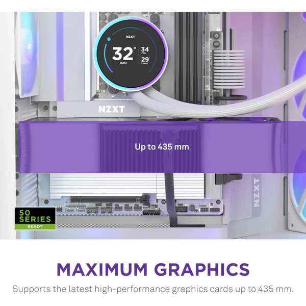 NZXT H9 Flow RGB bílá - Počítačové skříně - Obrázek LA7K000K01
