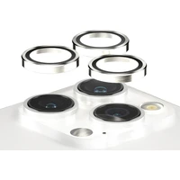 PanzerGlass HoOps ochranné kroužky Apple iPhone 15 Pro/15 Pro Max - bílý hliník - Ochranné folie a skla