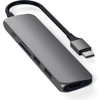 Satechi Slim Multimedia Adapter V2 šedá - Kabely