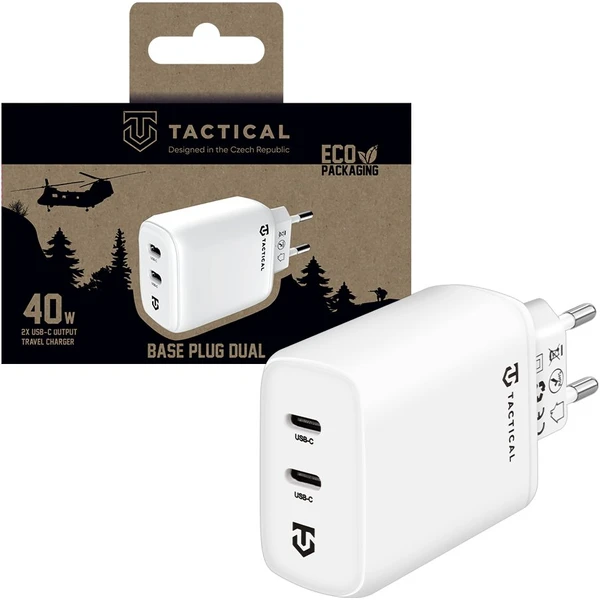 Tactical Base Plug Dual síťová nabíječka (40W) bílá - Nabíječky - Obrázek LBU0000P01