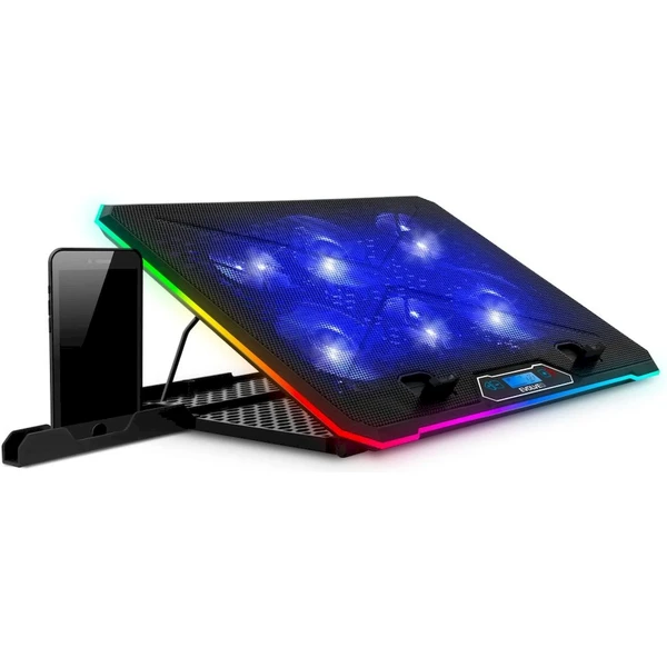 EVOLVEO Ania 9 RGB nastavitelný podstavec pro notebook - Chladící podložky - Obrázek LCBJ000K01