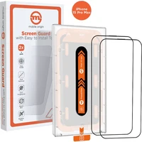 Mobile Origin Orange Screen Guard 2 Pack 2,5D ochranné sklo s aplikátorem iPhone 15 Pro Max - Ochranné folie a skla