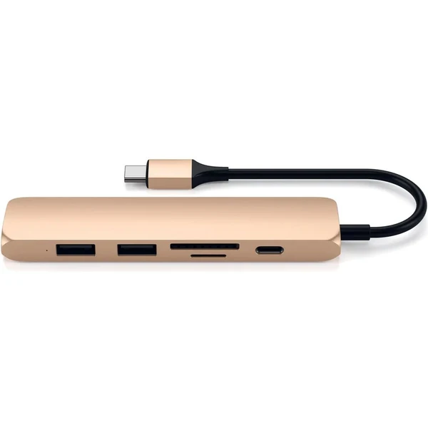 Satechi Slim Multimedia Adapter V2 zlatý - Kabely - Obrázek LCL2700301