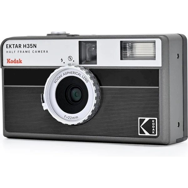 Kodak EKTAR H35N Striped Analogový fotoaparát černý - Fotoaparáty - Obrázek LDO0000L01