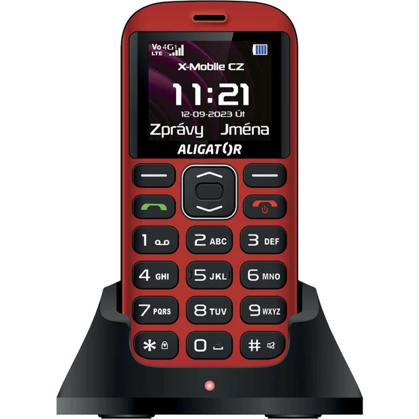 Aligator A720 4G Senior + nabíjecí stojánek červený - Mobilní telefony - Obrázek LDP0000L01