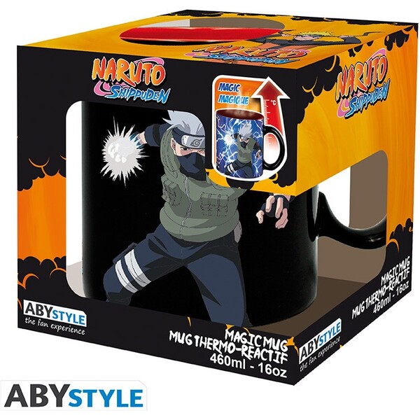 Hrnek Abysse Corp Naruto Shippuden - Kakashi/Itachi (měnící se motiv) 460 ml Vícebarevná