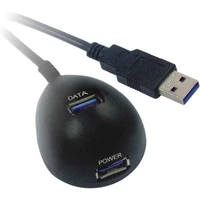 PremiumCord USB-A/USB-A stolní držák USB zařízení 1,8m černý - Kabely a redukce