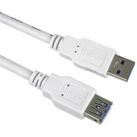PremiumCord USB-A/USB-A prodlužovací kabel 5m bílý - Kabely a redukce