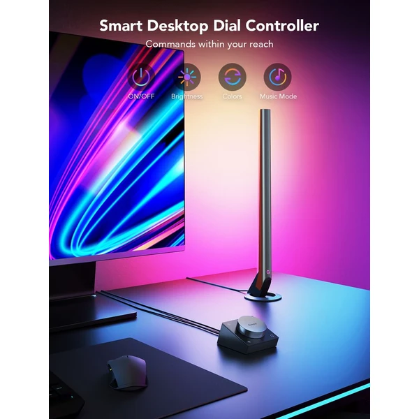 Govee Smart Gaming WiFi LED Panely + Smart Dual ovladač bílý - Chytrá osvětlení - Obrázek LFQK000K01
