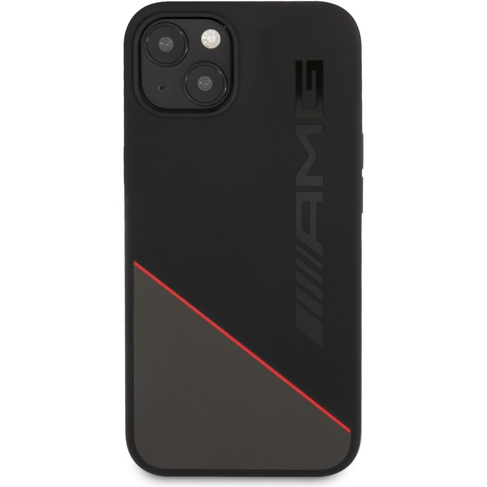 AMG Liquid Silicone Kryt iPhone 13 Mini černý/červený