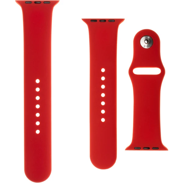 FIXED Silicone Strap silikonový řemínek set Apple Watch 42 mm/44 mm červený - Řemínky - Obrázek LGTFF00101
