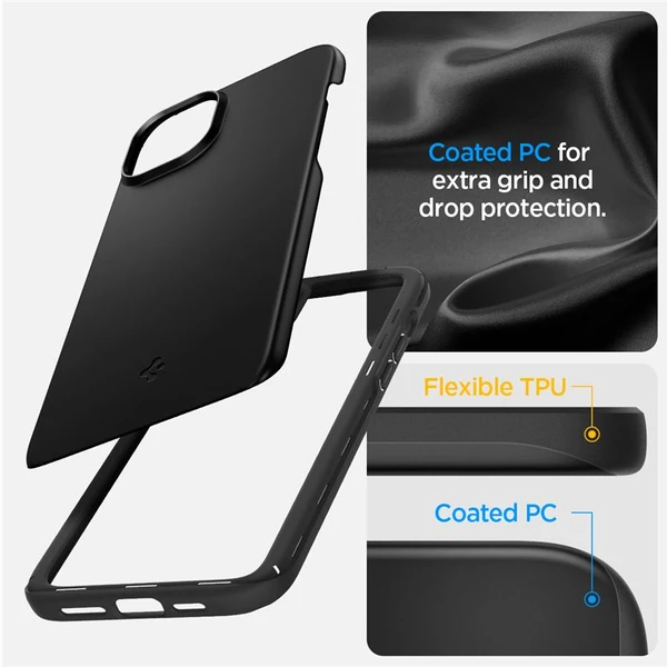 Spigen Thin Fit kryt iPhone 15 černý - Pouzdra - Obrázek LGU8000601