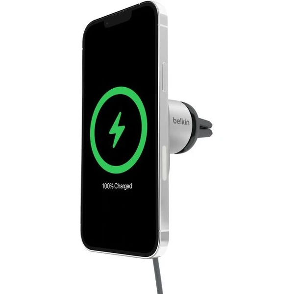 Belkin BOOST CHARGE (Qi2) MagSafe držák do auta, 15W, šedý (bez adaptéru) - Držáky - Obrázek LIWD000N01