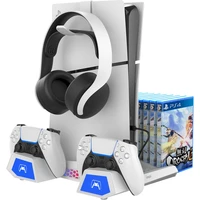iPega P5S023 Nabíjecí Stojan s Chlazením pro PS5/PS5 Slim/PS5 Pro bílý - Nabíječky