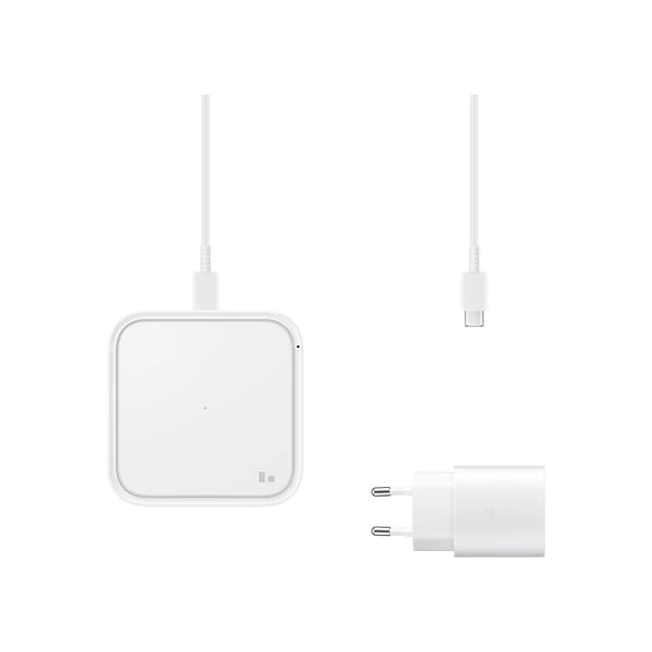 Samsung bezdrátová nabíjecí podložka s adaptérem 15W (EP-P2400TWE) bílá - Nabíječky - Obrázek LK38100501
