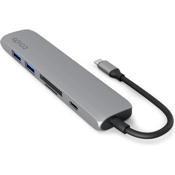 iWant by Epico 6v1 hliníkový hub 8K s USB-C vesmírně šedý - USB huby - Obrázek LKEK000K01