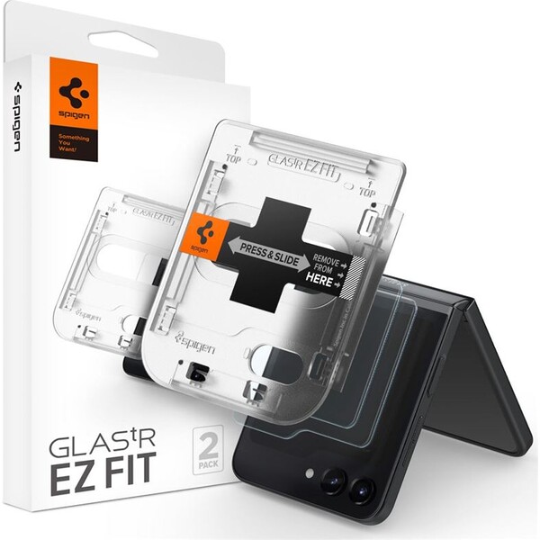 Spigen Glass tR EZ Fit Cover 2 Pack tvrzené sklo Samsung Galaxy Z Flip5