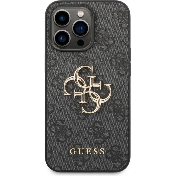 Guess PU 4G Metal Logo kryt iPhone 14 Pro šedý - Pouzdra - Obrázek LKUF100501