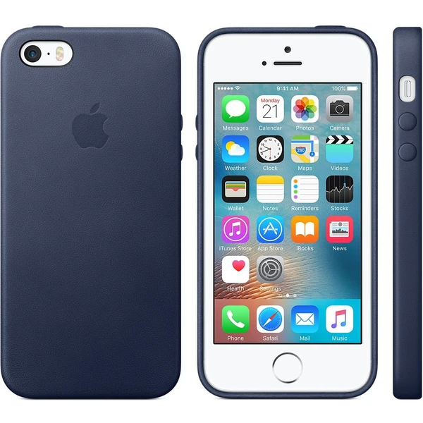 Apple iPhone 5S/SE Leather Case zadní kryt půlnočně modrý - Pouzdra - Obrázek LLYF000101