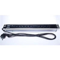 PremiumCord Panel napájecí do 19" racku 1.5U, 10xIEC (C13), 2m kabel - Zásuvky