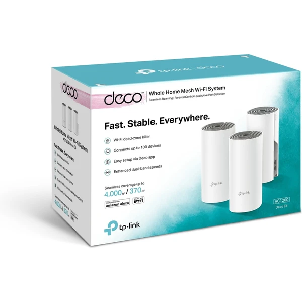 TP-Link Deco E4 mesh systém 3ks bílý - Mesh systémy - Obrázek LMYN600301