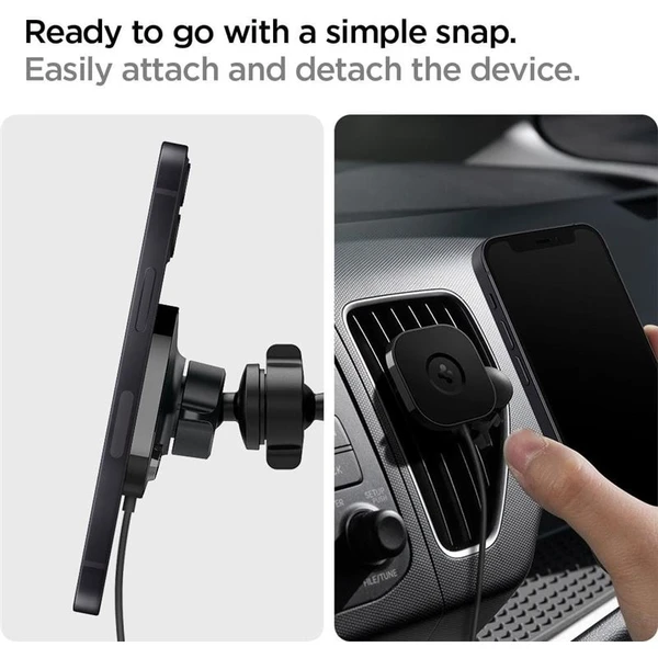 Spigen OneTap MagSafe Car Mount (ITS12W) držák do auta černý - Držáky - Obrázek LNK0000N01