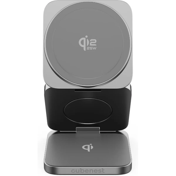 Cubenest SQ312 Ultra Qi2.2 (MagSafe) 3v1 nabíječka (35W) šedá - Nabíječky - Obrázek LO5I000K01