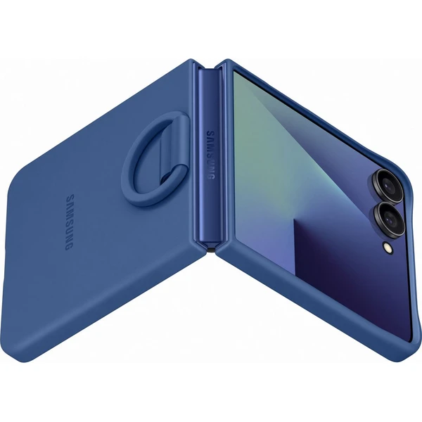 Samsung Ring Silicone Case ochranný kryt Galaxy Z Flip7 modrý - Pouzdra - Obrázek LPGE000K01
