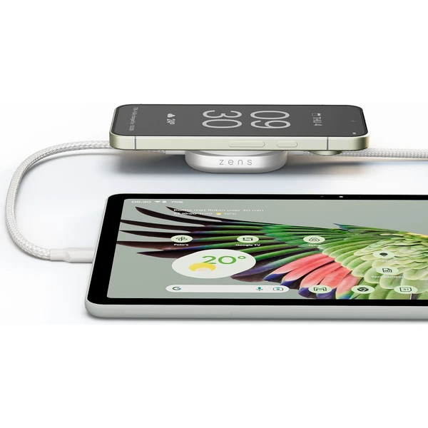 ZENS USB C-C Pro 2 MagSafe/Qi2 2v1 nabíječka s USB-C kabelem (140W) bílá - Nabíječky - Obrázek LQAL000K01