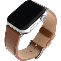 FIXED Leather Strap kožený řemínek pro Apple Watch 42/44/45mm hnědý - Řemínky