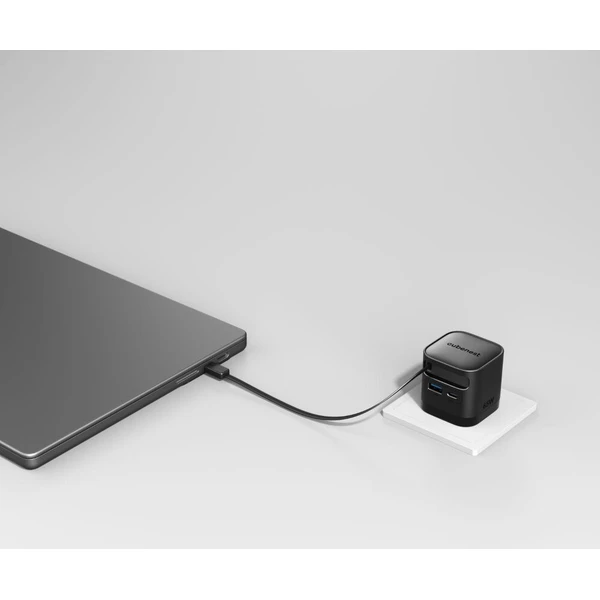 Cubenest S3D2 PD GaN nabíječka s kabelem (65W) černá - Nabíječky - Obrázek LSBK000K01