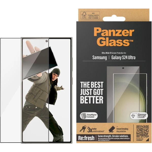 PanzerGlass Ultra-Wide Fit Samsung Galaxy S24 Ultra s instalačním rámečkem - Ochranné folie a skla - Obrázek LT51000P01